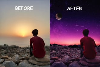 do realistic  compositing ,any photo editing job fast