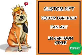 make vector, cartoon characters, custom nft and portraits