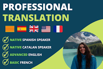 translate spanish, english, catalan, or french files