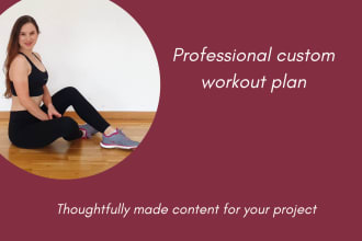 create professional custom workout plan for your brand
