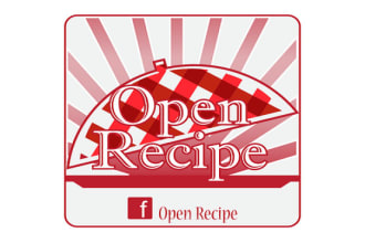 design open recipe logo in 1 day