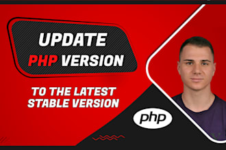 update the php version of your site