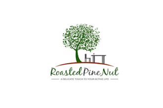 design roasted pine nut  logo in  1 day