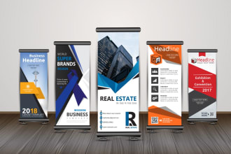 eye catching design roll up banner, table cover and retractable