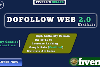 build high authority web 2 0 backlinks manually