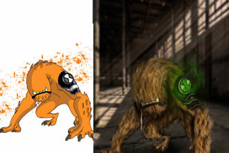 turn your 2d image, sketch or nft concept in 3d to look realistic