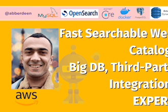 develop a fast searchable web catalog, big db