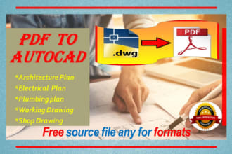 convert pdf redraw floor plan in autocad and chief architect