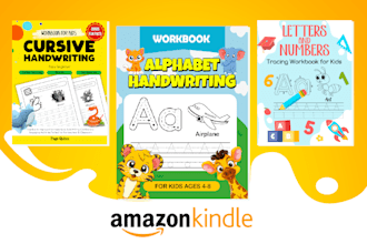 create handwriting letter tracing workbook for amazon KDP