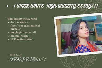 write a high quality essay