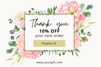 design thank you card,product insert for your business