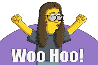 custom simpsons style cartoon drawing for you