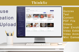 upload course and enroll users in thinkfic lms