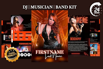 do editable artist dj epk, artist media kit press kit speaker kit