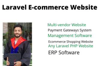 develop PHP, laravel ecommerce multivendor website