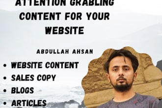 write SEO based attention grabbing  content