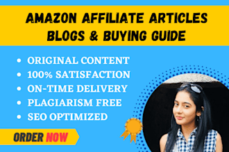 write amazon affiliate SEO articles, blogs, and buying guide