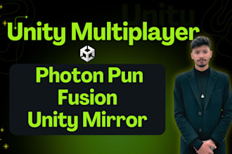 develop unity multiplayer games using photon, mirror, fusion