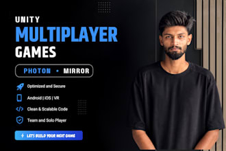 develop unity multiplayer games with photon fusion, mirror and netcode