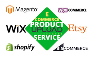 upload product in shopify, woocommerce, wix, bigcommerce etc