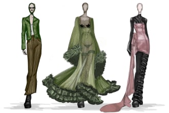 draw a fashion illustration for you