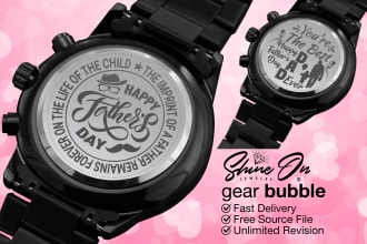 do watch, message card and necklace design for gearbubble, shineon