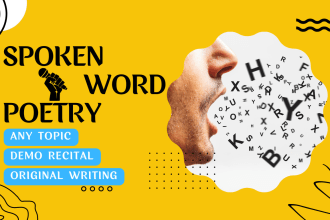 write deep custom spoken word poetry