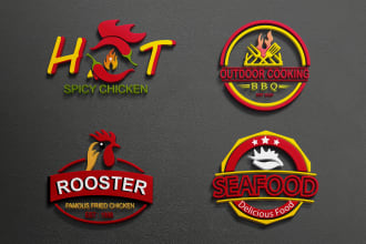 design creative restaurant,bar,club,food logo with branding