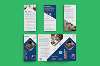 design custom bifold trifold brochure design