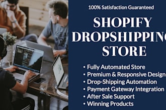 create shopify dropshipping store, ecommerce online shop