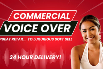 record your short ad video or commercial voice over