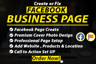 create facebook business page and optimize it fully