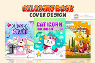 design custom coloring book cover or interior for amazon kdp