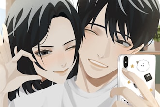 draw you illustration in anime or manhwa style