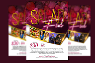 design an amazing food flyer, menu, etc