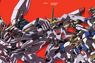 make your high quality mecha illustration for your need