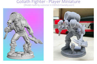 3d print your hero forge stl files, free shipping, HQ resin