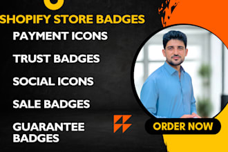 add, design trust badges, sale badges, guarantee badges for your shopify store