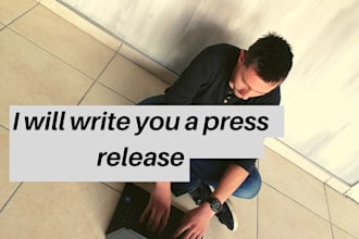 write a press release for you