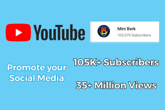 promote any of your social medias to my 110k subscribers