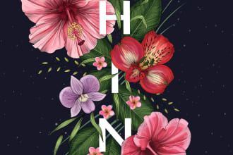 craft a beautiful botanical or floral illustration