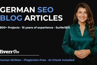 write SEO blog articles in german