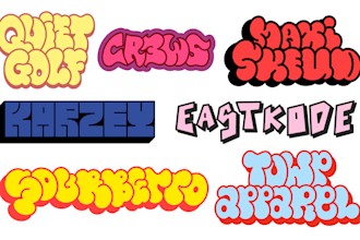 make graffiti throwup for your name or your brand