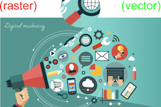 trace or redraw redesign any images and logo