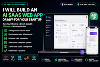 build an ai saas web app or mvp for your startup