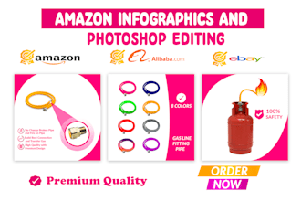 amazon product infographics and photo editing
