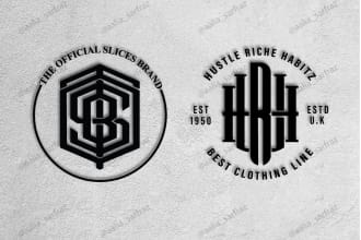 design custom initial letters, monogram logo