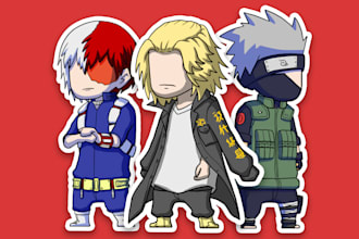 draw anything character in cute chibi anime art