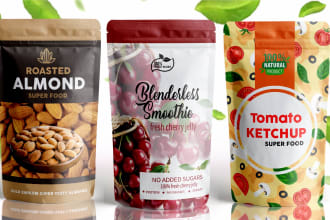 do pouch design, label design, bag and food packaging design