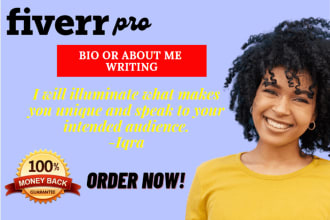 write an about us page, bio, or company description